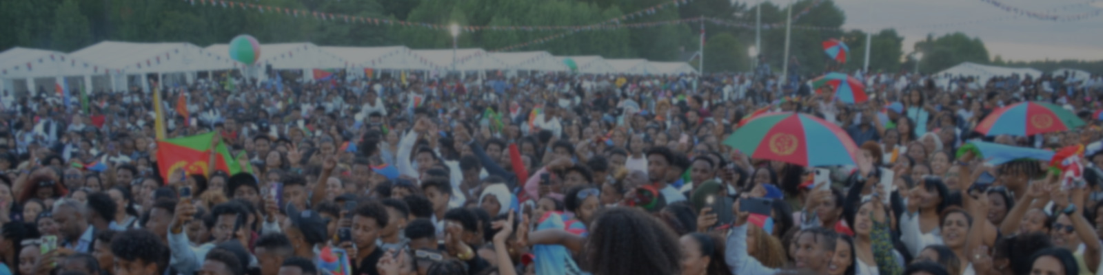 Blurred image of an anticipating crowd